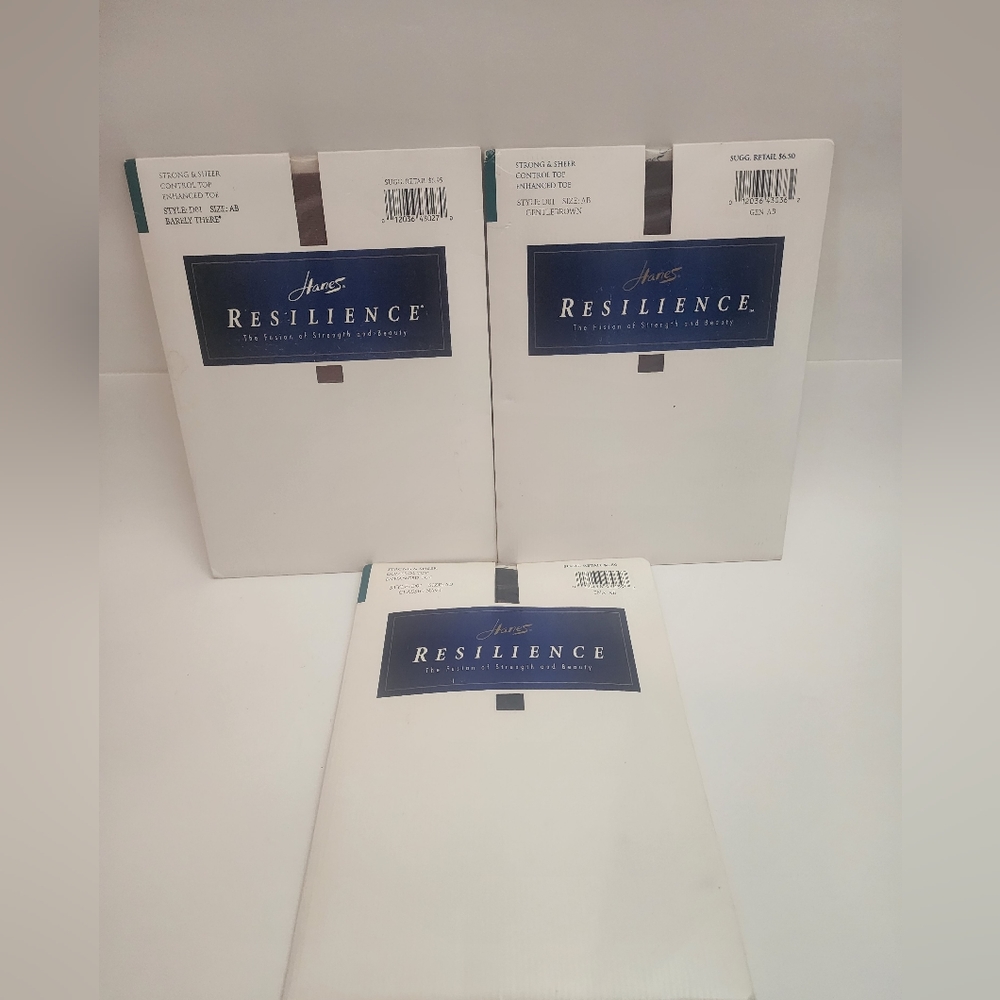 Hanes Resilience Strong & Sheer Enhanced Toe Control Top Size AB Small 3 Packs